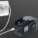 6000mAh Lithium-ion Battery Replacement for Milwaukee 14.4V 48-11-1000 48-11-1014 48-11-1024 suporting 45W Type-C Fast Charging with External Charging Device and Intelligent Display Function