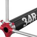 Right Hand Wound Garage Door Torsion Spring with Non-Slip Winding Bars, 0.250X2''X34'', Right-Wound for Left Side, Red Winding Cone, Single Pack