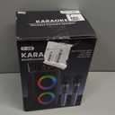 Karaoke Machine for Adults Kids, Portable Bluetooth Speaker with 2 Wireless Microphones, TWS Mode & LED Light, 10H Battery PA System Stage Monitors,Home Party Outdoor Birthday Gifts (Black)