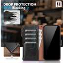 Compatible with Samsung Galaxy Note 20 Ultra 5G Wallet Case with Card Holder RFID Blocking Zipper PU Leather Phone Case Flip Protective Cover Wrist Strap Credit Card Slots Men Women,Black
