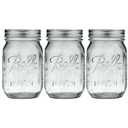Ball Glass Mason Jar, Regular Mouth, Pint Size, 16 OZ (Pack of 3) (EXP 08/14/26)
