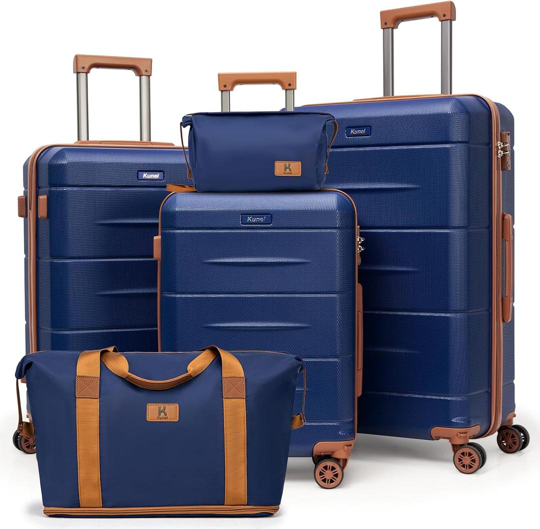 KUNEL Luggage Sets, Lightweight Durable Hardshell, 5 Piece, 20/24/28Inch
