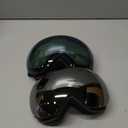 NSSIW Ski Goggles for Men Women Youth, OTG Snowboard Goggles Snow Goggles with Anti Fog and UV Protection Over Glasses 2 Pack (A06 Black/Silver (Vlt 10%) + Black/Clear Blue (Vlt 60% ))