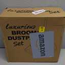 Ivandar Broom with Dustpan Combo Set, 50.6 inch Long Handle, Upright Standing Broom and Dustpan Set Quiet Cleaning Tool Sweep The Floor Dust pan Removes 4 Times More Pet Hair(Brown and Gray)