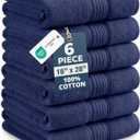 LANE LINEN Hand Towels for Bathroom Set, 6 Piece 100% Cotton Super Absorbent Bathroom Hand Towels Set, Ultra Soft Large Hand Towels, Premium Cotton Hotel Quality Towels - Multi Color
