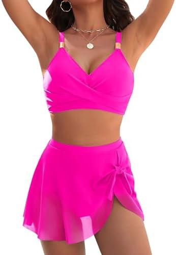 Blooming Jelly Womens High Waisted Bikini Set Gold Metal Two Piece Swimsuits Tummy Control Tie Knot 2025 Bathing Suits, Medium Blooming Jelly Womens High Waisted Bikini Set Gold Metal Two Piece Swimsuits Tummy Control Tie Knot 2025 Bathing Suits, Medium