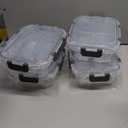 M MCIRCO [5-Pack, 36 oz] Glass Meal Prep Containers 3 Compartment with Lids, Glass Lunch Containers,Food Prep Lunch Box,Bento Box,Microwave, Oven, Freezer, Dishwasher (4.5 Cups) (Gray)