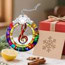2 x Musical Ornament, Stained Glass Christmas Decorations, Christmas Ornaments for Tree, Holiday Ornament, Gifts for Musical Lovers, Holiday Party Gifts, Gift Ideas & Xmas Gift