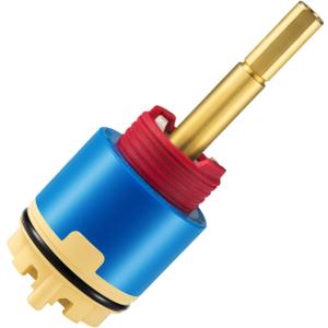 JH02BJ (HL-40) 4.25" Pressure Balance Ceramic Cartridge, Shower Cartridge Replacement, for Single Handle Shower/Tub Faucet. Blue, Red
