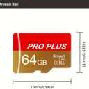 2 Pack Memory Card 64GB with Adapter, High Speed TF Card, UHS-I C10 A1 Memory TF Card for Tablet/Mobile Phone/Camera/Car Audio/Game Console (TF162 Red Gold 64GB)