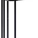C Shaped End Table, 27 Inches High Small Side Table for Sofa and Bed, Couch Table That Slides Under, Tall Tv Tray Table for Living Room, Bedroom, Metal Frame, Rustic Brown & Black