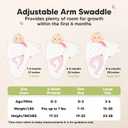 KeaBabies 3-Pack Organic Swaddles for Newborns Girls, Boys with Hats - Soft Cotton Baby Sleep Sacks 0-3 Months, Breathable Baby Hats and Swaddles 0-3 Months, Newborn Essentials Must Haves (Bunnies)