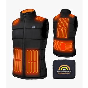Heated Vest for Men Women with 16000mAh 7.4V Battery Pack Included, Size Adjustable Heated Vests for Winter 2XL-3XL