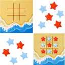 Reallnaive 2 Set Beach Tic Tac Toe Game for Summer Party Activities