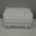 Eujqo 8 PCS 36 Grids Bead Organizer Box Plastic Box Clear Box Organizer 3600 Tackle Box Organizer Bead Containers Plastic Organizer Compartment Organizer Box Jewelry Earring Organizer (8 Pcs)