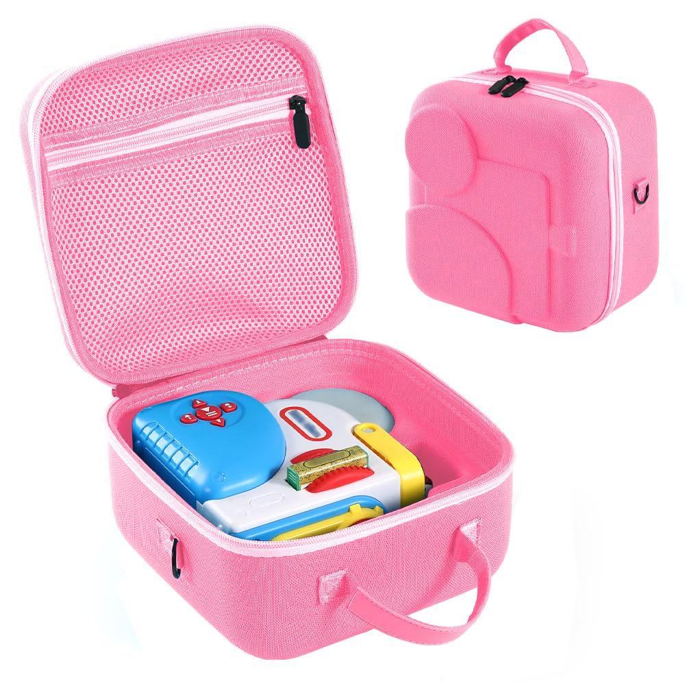 Carrying Case Compatible with Little Tikes Story Dream Machine, Portable Storage Case for Books, Character and Other Accessories - Suitable for Travel and Home Storage (Pink)