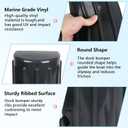 Dock Bumpers,Dock Fenders Bumper,Marine Boat Dock Bumpers,Inflatable Dock Protection for Docking Includes Mounting Hardware（White/Black/Grey）