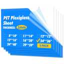 Art3d Plexiglass Sheets, Clear & Flexible, 5-Pack of 24 x 36" | Transparent PET, 1/16 inch Thick, Plexiglass Cut to Size, Plastic Sheets for Craft, Picture Frames, Windows and DIY Displays