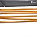 Odoland Adjustable Telescoping Aluminum Tarp and Tent Poles Set of 2 - Collapsible Lightweight for Camping, Backpacking, Hammocks, Sun Shade Shelters, and Awnings (Thickness 1mm)