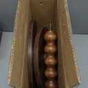 Round Side Table, Small Drink Table for Small Spaces, Modern Accent Nightstand with Solid Wood Leg for Living Room, Bedroom, Corners, and Office (Rustic Brown)