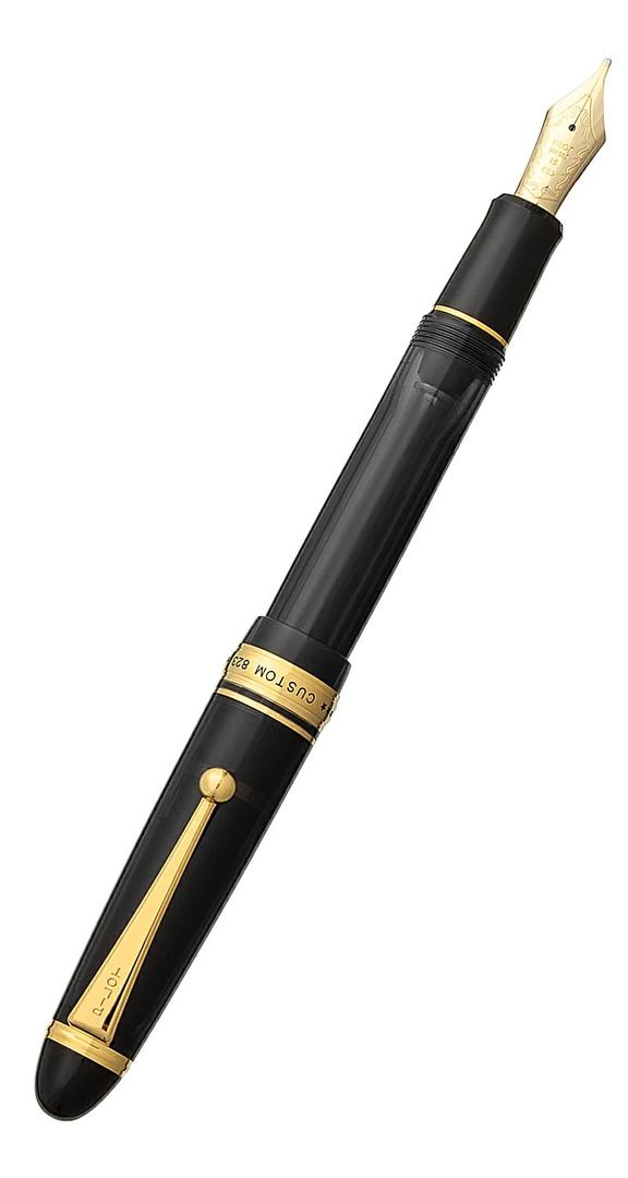 PILOT CUSTOM 823 - Plunger Type/Transparent Black,  "Plunger system" - Can Pump Up More Ink (1.5ml)