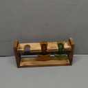 Plant Terrarium Propagation Stations Hydroponics Home Garden Decoration Gift for Women with Wooden Stand Heart Shaped Colored Glass Vase