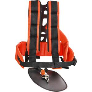 Trimmer Shoulder Strap Padded Universal Adjustable, Weed Eater Harness, Brush Cutters Harness Nylon Double Shoulder for Trimmer (Orange)