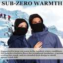 Fleece Balaclava Ski Mask for Men Women Winter Face Mask Full Face Cover Cold Weather Gear Skiing Snowboarding Neck Gaiter