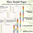 2 x Jun 2025-Dec 2026 Academic Monthly Weekly Daily Planner for School, 19 Months Calendar 25-26 Planning Book with Colorful Tabs, 8.5" x 11" Mid Year College Organizer for Student Teacher (Beige)