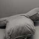 Reading Pillow for Sitting in Bed Adult,Back Pillow for Bed Sitting Up,Backrest Back Support Chair Pillow, College Dorm Essentials for Girls and Boys, Velvet Grey L