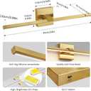 Gold LED Bathroom Vanity Light 24 Inch 18W Dimmable 5CCT Bathroom Lighting Fixtures Over Mirror Modern Brushed Gold Vanity Lights Bar for Bathroom Mirror Cabinets Bedroom