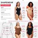 Nebility Womens' Waist Trainer Seamless Round Neck Tummy Control Shapewear Bodysuit (Black, XXXL)
