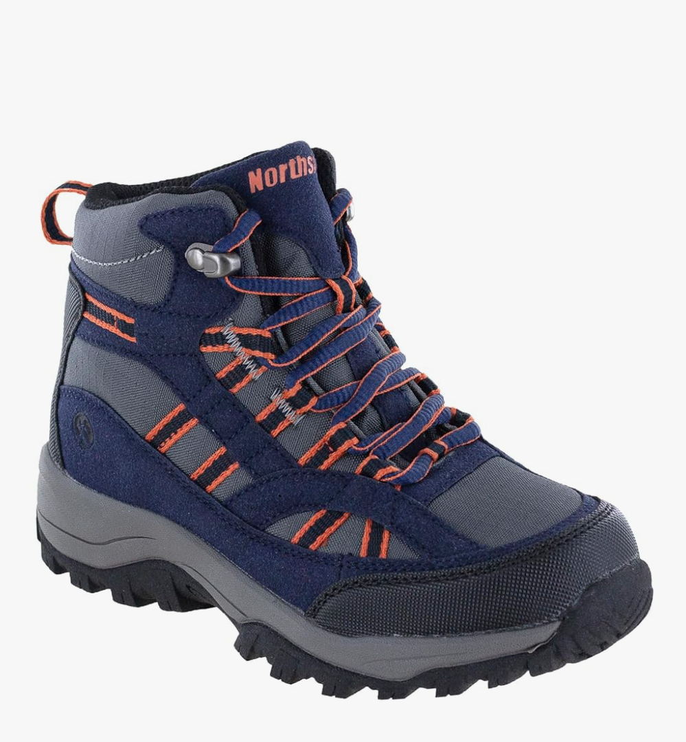 Northside Unisex-Child Rampart Mid Hiking Boots - Lightweight Performance | Suede/Ripstop Nylon Moisture-Wicking Quick Lace-Up Durable TPR Outsole | Kids Hiking Adventure Essential,USA 1, 19cm