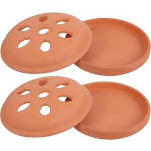 2pcs Coil Burner Retro Design Portable Holder with Venting for Home Outdoor Use Easy to Clean Coil Stand for Patios Decks Campsites (15x14.5cm)