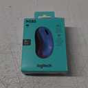 Logitech M185 Wireless Mouse, 2.4GHz with USB Mini Receiver, 12-Month Battery Life, 1000 DPI Optical Tracking, Ambidextrous, Compatible with PC, Mac, Laptop - Blue