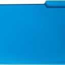 Smead Poly File Folder, 1/3-Cut Tab, Letter Size, Blue, 24 per Box (10503)