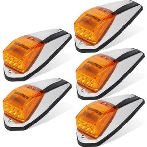Partsam 31LED Amber Cab Marker Light Waterproof Top Roof Running Cab Lights Compatible with Peterbilt/Kenworth/Freightliner//Western Star/Mack/International/Paccar Trailer Trucks