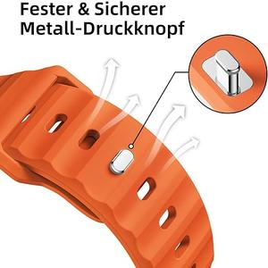 2 Pack -Kid's Silicone Watch Band Replacement Strap Compatible Versatile Occasions, Orange, Grey