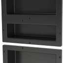 Tile Redi USA RNT1620D-14 Niche Triple Recessed Shower Shelf, Three Shelves, 34" H X 16" W, Black