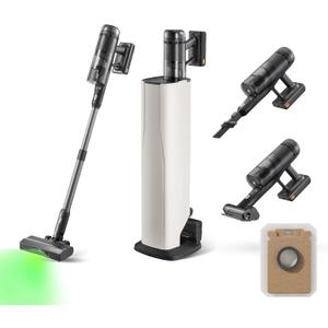 roborock H60 Hub Ultra Cordless Vacuum Cleaner with Auto-Empty Dock, 210AW Suction Stick Vacuum Cleaners for Home and Pet Hair, Rechargeable, 90-Min Runtime, Anti-Tangle Brush, 140 LED Dust Detection