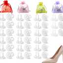 21 Pairs High Heel Protectors for Grass, 4 Sizes Transparent High Heel Stoppers Clear Heel Repair Caps Covers for Wedding Shoes Protecting from Grass Gravel Bricks Cracks(XS, S, M, L)