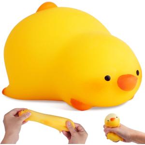 Duck Squishy Stress Balls for Kids and Adults, Dough Ball,Squishy Toys, Squeeze Sensory Toys, Animal Squeeze Stress Balls Fidget Toys for Anxiety Relief, Stress Ball for Autism ADD/ADHD