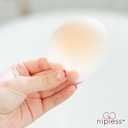 Go Nipless Pasties For Women - Reusable Silicone Nipple Covers, Breast Petals For Women, Nipple Pasties (Beige)