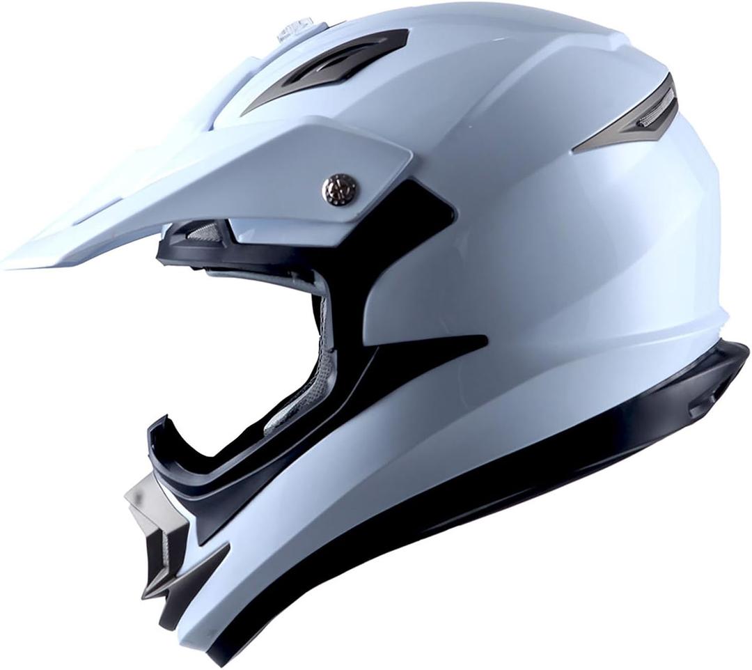 1Storm Adult Motocross Helmet Off Road MX BMX ATV Dirt Bike Mechanic HGXP14B Carbon Fiber Black HGXP14B