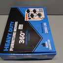 Heavy Duty Furniture Movers with 4 Wheels,Furniture Lift Mover Tool Set with 2000 lbs Load Capacity, Easy Sliders Dolly with Removable Side Guards&Brake, for Moving Appliance,Sofa etc (Orange)