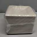 ECOLipak 125 Pack Compostable Square Paper Plates 6 inch Disposable, Eco-friendly Heavy Duty Biodegradable Sugarcane Plates