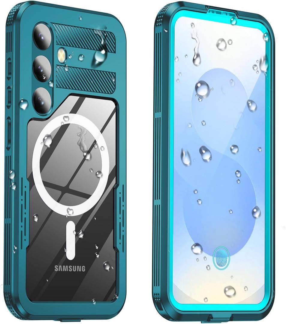 for Samsung Galaxy S25 Waterproof Case, [Fit for Magsafe] [IP68 Underwater] [12FT Military Shockproof], Built-in Screen & Lens Protector, Full Body Protection for S25 6.2", Teal