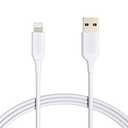2-Pack Fast Charging USB-A to Lightning ABS Durable Charger Cable, MFi Certified for Apple iPhone Charging, iPhone 14 13 12 11 X Xs Pro, Pro Max, Plus, iPad, 10 Foot Length, White