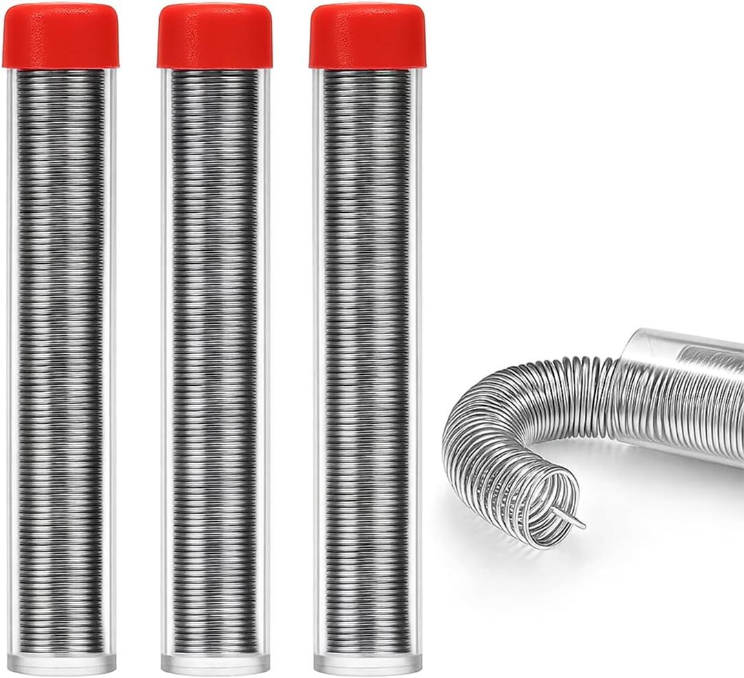 3Pcs Solder Wire 63/37,High Purity Tin Rosin Core Solder for Electronic Electrical Soldering Components Repair,Low Residue(0.6mm27g)