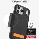 ZAGG Sedona Snap Case with Kickstand for iPhone 17 Pro Max - Flood Black, Drop Protection (13ft/4m), Multi-Layer Protection, with Camera Button, MagSafe Phone Case with Impact-Absorbing Bumpers